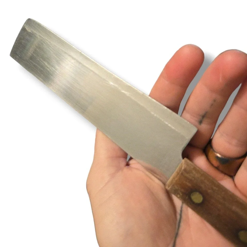VTG 1990s Kiwi Brand No. 172 Nakiri Knife Vegetable Wood Mini Cleaver 6.5